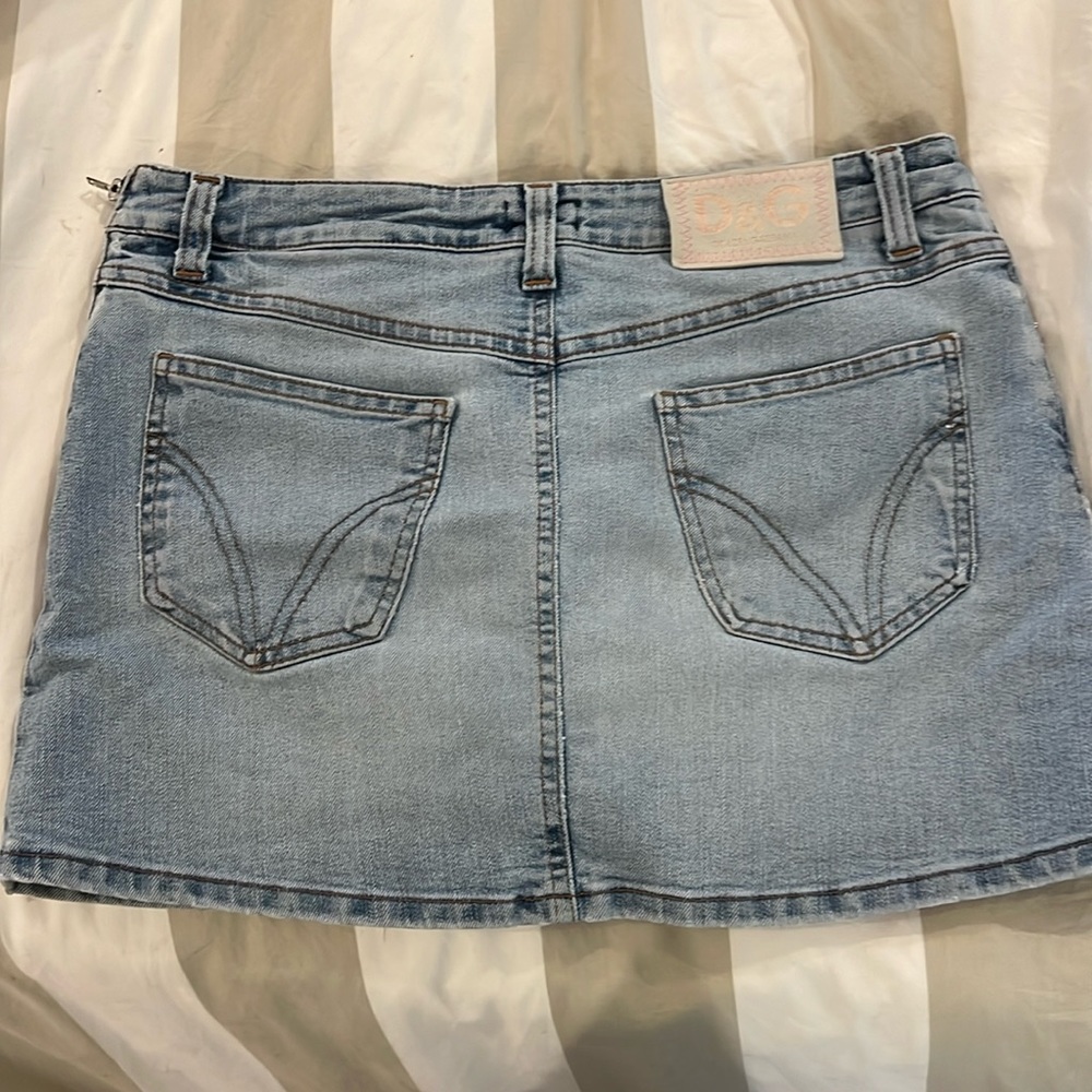 Dolce and Gabana Y2K vintage denim mini skirt with stretch 28/42 size 2 in US